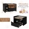 Cat Litter Box Enclosure Furniture with Drawer Ventilated Cabinet Black Coffee